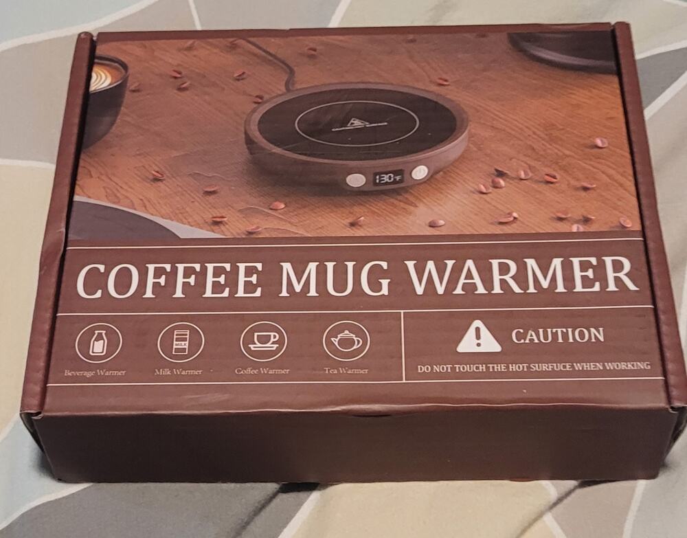 SWEETFULL Coffee Mug Warmer, 36W Electric Cup Warmer for Desk Wood